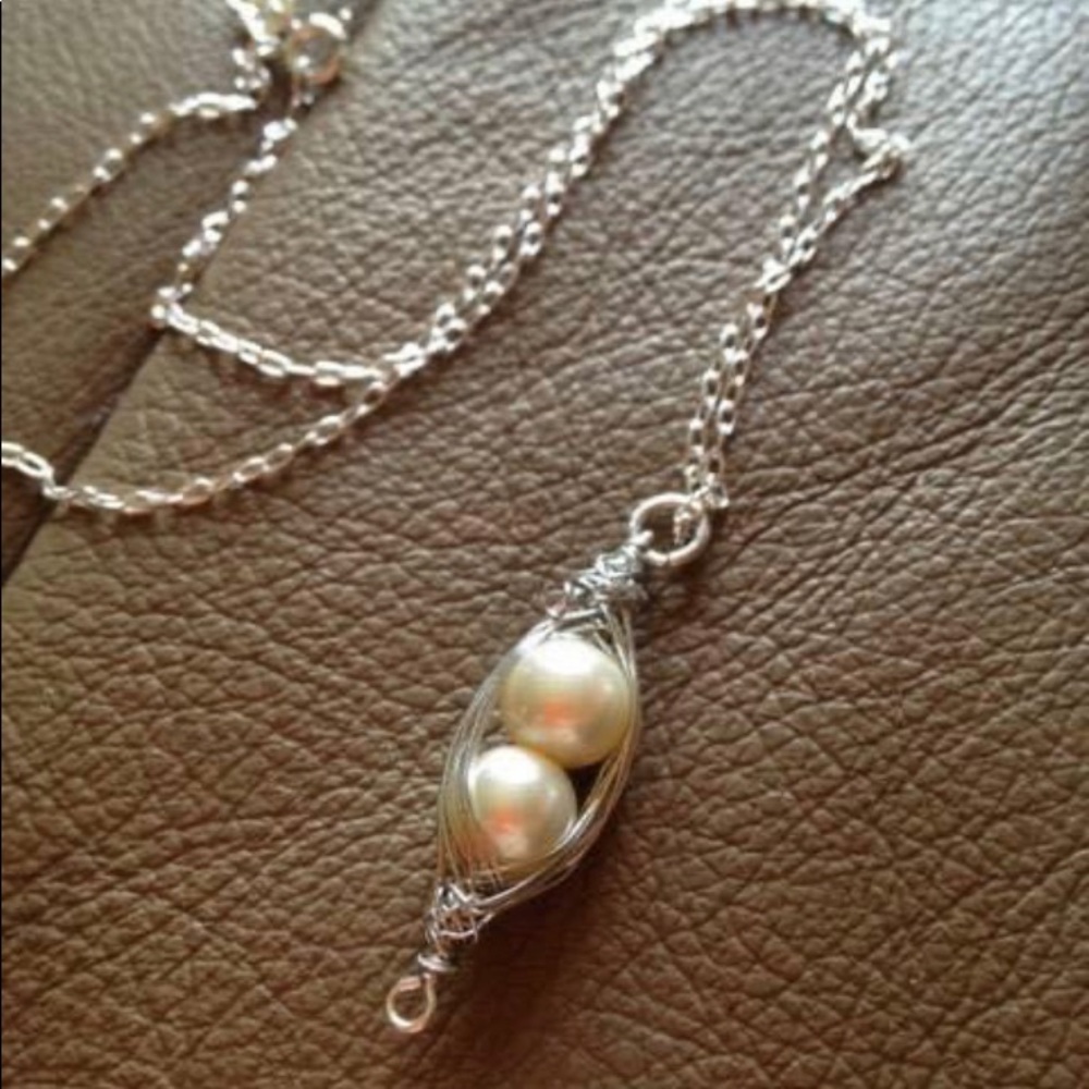 Hand stamped  charms and wire  wrapped nests